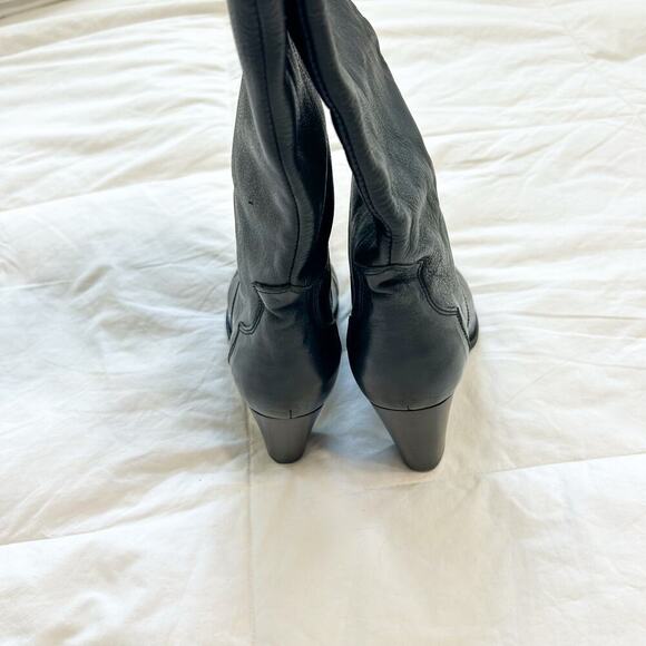 Free People Shayne Tall Western Boots Black Leather Size 36 / 6 - Picture 7 of 10